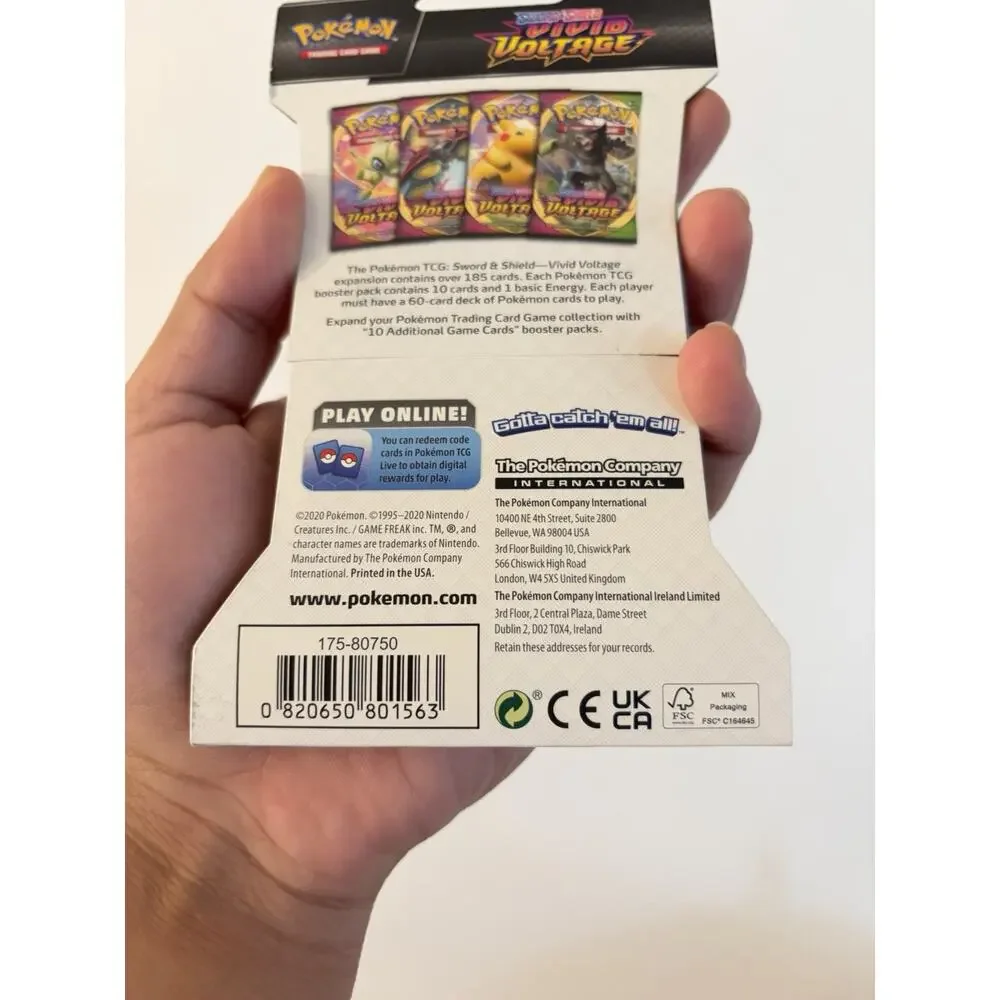 New ! Pokemon Sword & Shield - Vivid Voltage Sleeved Booster Pack -Sealed (2020)